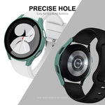 ENKAY Hat-Prince フルカバレッジ PCフレーム + 強化ガラスプロテクター 複合ケース Samsung Galaxy Watch4 40mm 用