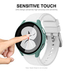 ENKAY Hat-Prince フルカバレッジ PCフレーム + 強化ガラスプロテクター 複合ケース Samsung Galaxy Watch4 40mm 用