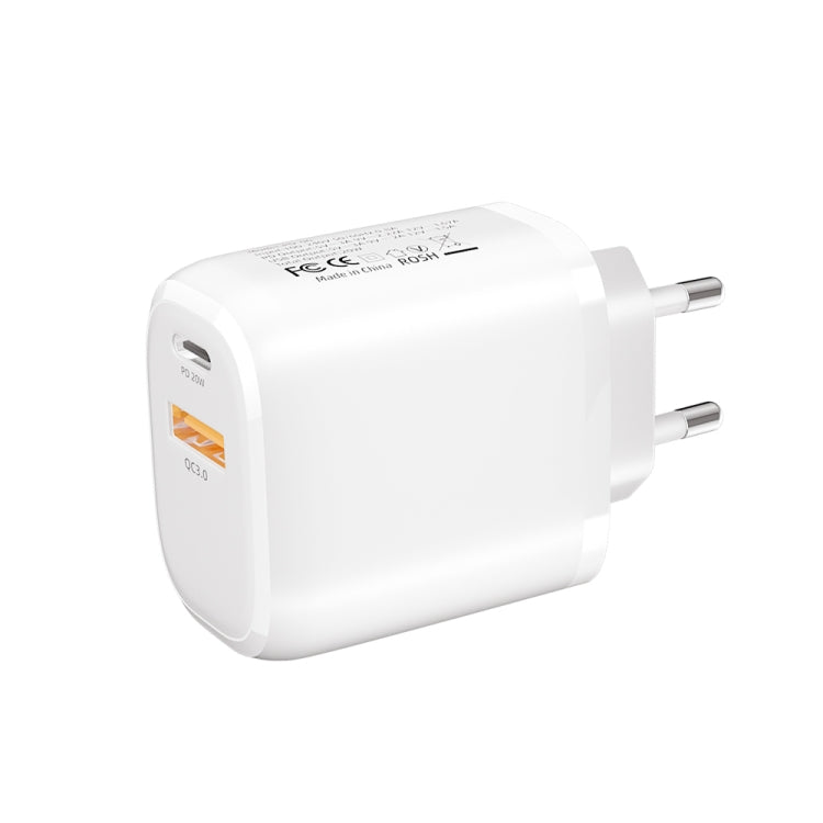 CS-20W ミニポータブル PD3.0 + QC3.0 デュアルポート急速充電器、充電器