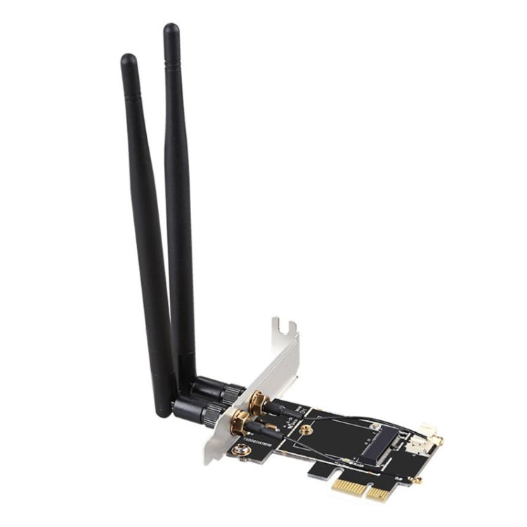 TXB001 PCIE-1X カード to NGFF-Ekey デュアルアンテナアダプター