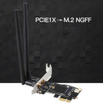 TXB001 PCIE-1X カード to NGFF-Ekey デュアルアンテナアダプター