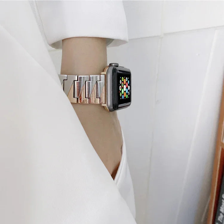 クリエイティブチェーンステンレススチールメタルストラップ Apple Watch Series 7 41mm / 6&SE&5&4 40mm / 3&2&1 38mm、7 45mm / 6&SE&5&4 44mm / 3&2&1 42mm用
