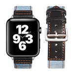 シルバーバックルレザーストラップ Apple Watch Series 7 41mm / 6&SE&5&4 40mm / 3&2&1 38mm、7 45mm / 6&SE&5&4 44mm / 3&2&1 42mm用