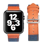 シルバーバックルレザーストラップ Apple Watch Series 7 41mm / 6&SE&5&4 40mm / 3&2&1 38mm、7 45mm / 6&SE&5&4 44mm / 3&2&1 42mm用