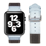 シルバーバックルレザーストラップ Apple Watch Series 7 41mm / 6&SE&5&4 40mm / 3&2&1 38mm、7 45mm / 6&SE&5&4 44mm / 3&2&1 42mm用