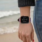 デニムフィットレザー交換用ウォッチストラップ Apple Watch Series 7 41mm / 6&SE&5&4 40mm / 3&2&1 38mm、7 45mm / 6&SE&5&4 44mm / 3&2&1 42mm対応