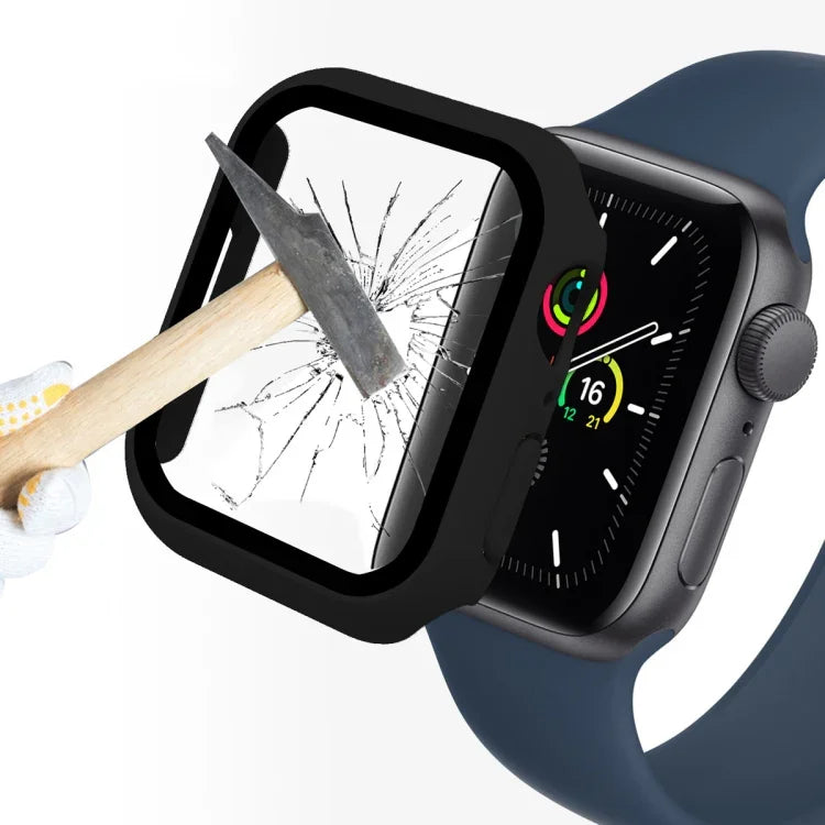 Apple Watch Series 7 41mm用 ENKAY Hat-Prince 2イン1 PCフレーム + 9H強化ガラスプロテクター フルカバレッジケース