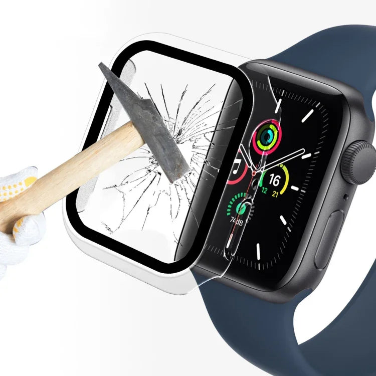 Apple Watch Series 7 41mm用 ENKAY Hat-Prince 2イン1 PCフレーム + 9H強化ガラスプロテクター フルカバレッジケース