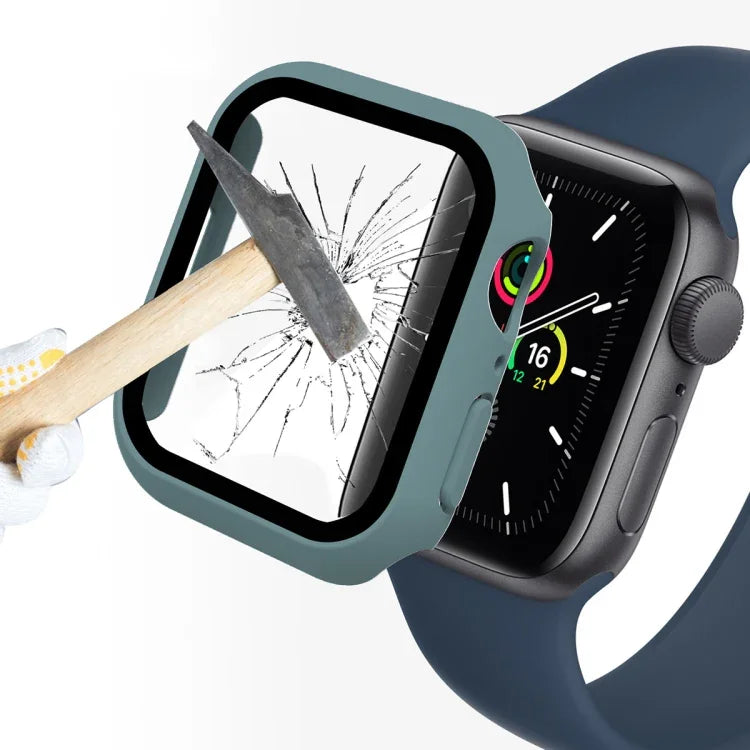 Apple Watch Series 7 45mm用 ENKAY Hat-Prince 2イン1 PCフレーム + 9H強化ガラスプロテクター フルカバレッジケース