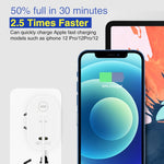 002 40W デュアルポート PD / Type-C 急速充電器 iPhone / iPadシリーズ用、EUプラグ、EUプラグ