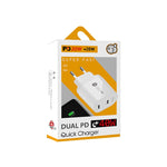 002 40W デュアルポート PD / Type-C 急速充電器 iPhone / iPadシリーズ用、EUプラグ、EUプラグ