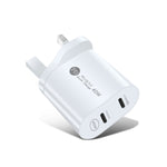 002 40W デュアルポート PD USB-C / Type-C 急速充電器 iPhone / iPadシリーズ用、UKプラグ、UKプラグ
