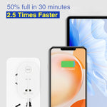 002 40W PD3.0 デュアルポート USB-C / Type-C充電器 Type-C to Type-Cデータケーブル付き、EUプラグ + Type-C to Type-Cケーブル
