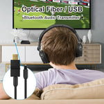 SW03 2-in-1 Bluetooth 5.0オーディオトランスミッター USB＋SPDIF 低遅延光ワイヤレスアダプター テレビ・PC用