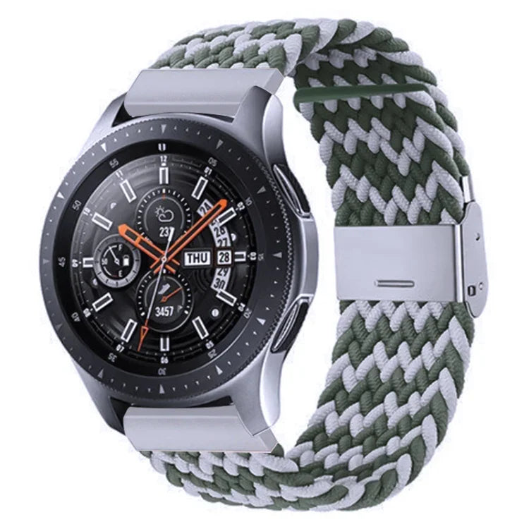 Galaxy Watch 4 20mm 用ナイロン編みメタルバックルストラップ、20mm