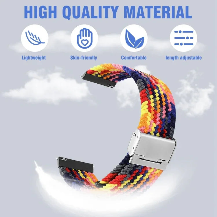 Galaxy Watch 4 20mm 用ナイロン編みメタルバックルストラップ、20mm