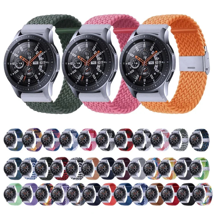 Galaxy Watch 4 20mm 用ナイロン編みメタルバックルストラップ、20mm