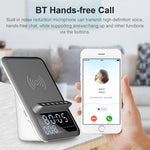 AEC BT512 多機能 Bluetoothスピーカー 10W ワイヤレス充電器 LEDデスクトップ電子目覚まし時計