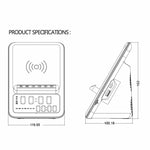 AEC BT512 多機能 Bluetoothスピーカー 10W ワイヤレス充電器 LEDデスクトップ電子目覚まし時計