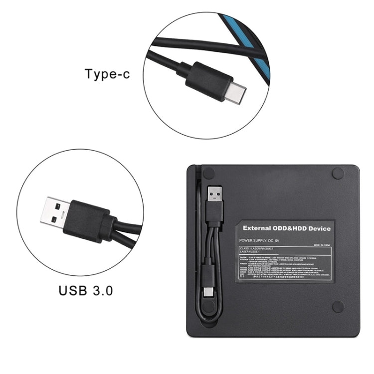 ユニバーサル光学ドライブ Type-C USB 3.0 外付け DVD/CD/VCDライター RW SVCDドライブプレーヤー ユニバーサル光学ドライブ