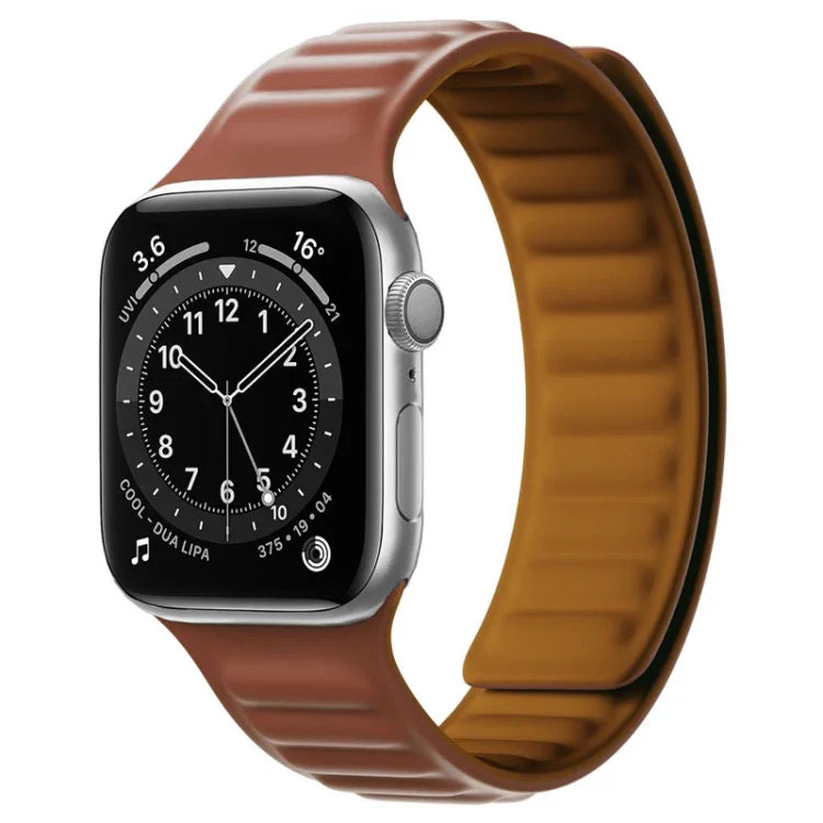 シリコンマグネットストラップウォッチバンド Apple Watchシリーズ用、7 41mm / 6&SE&5&4 40mm / 3&2&1 38mm、7 45mm / 6&SE&5&4 44mm / 3&2&1 42mm