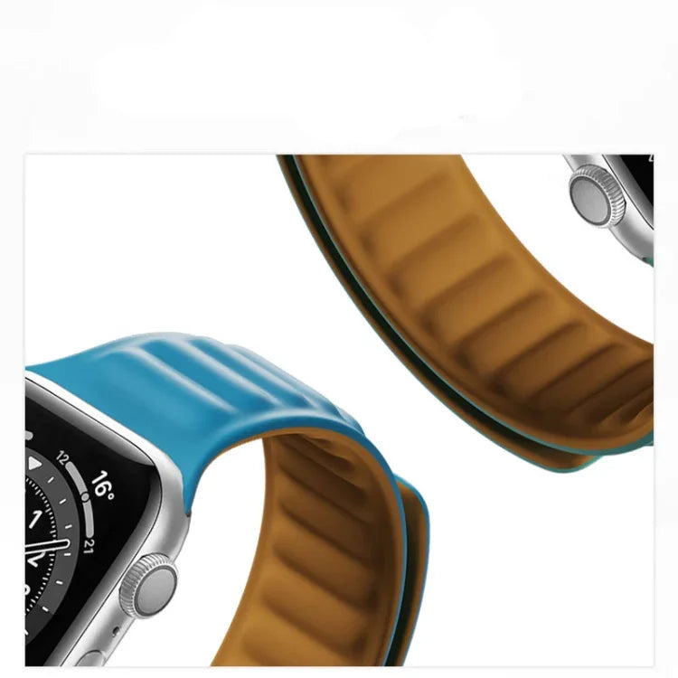 シリコンマグネットストラップウォッチバンド Apple Watchシリーズ用、7 41mm / 6&SE&5&4 40mm / 3&2&1 38mm、7 45mm / 6&SE&5&4 44mm / 3&2&1 42mm