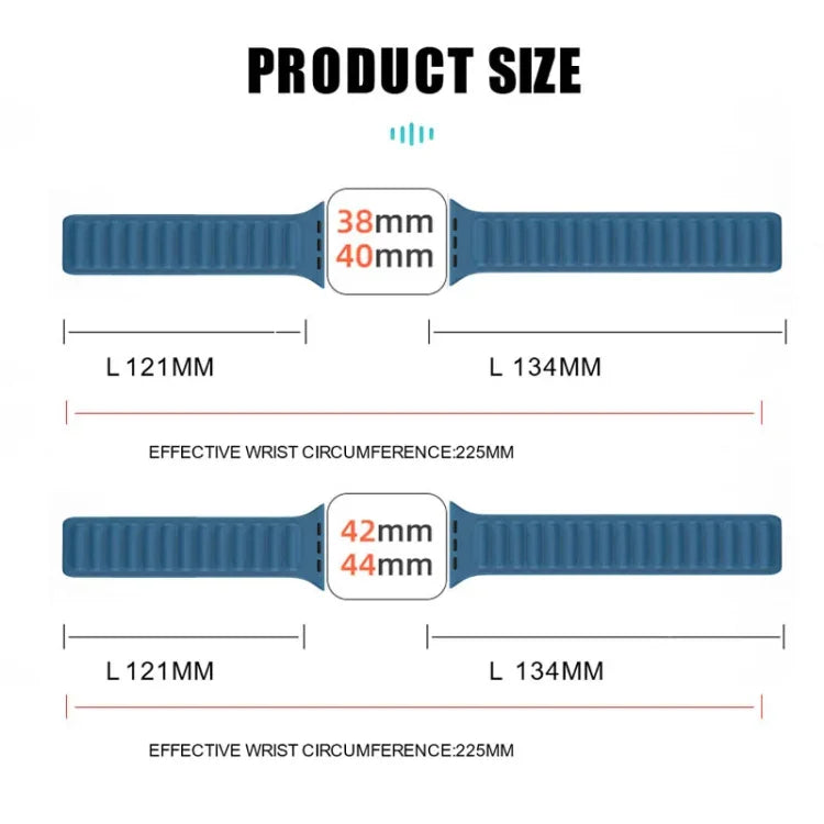 シリコンマグネットストラップウォッチバンド Apple Watchシリーズ用、7 41mm / 6&SE&5&4 40mm / 3&2&1 38mm、7 45mm / 6&SE&5&4 44mm / 3&2&1 42mm