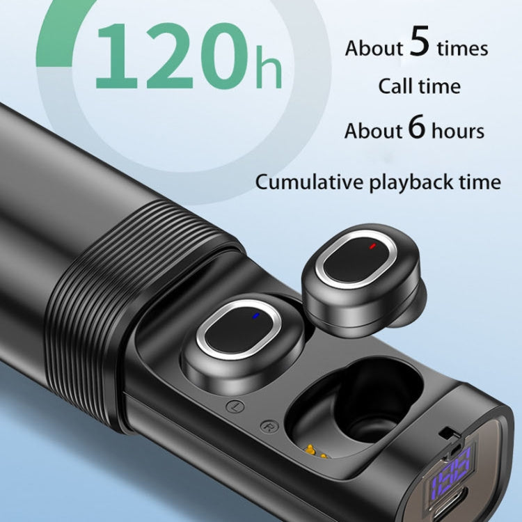T&G TG909 TWS インイヤー ミニ デュアルチャンネル ステレオ Bluetooth イヤホン LEDディスプレイ付き