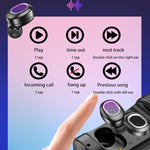 T&G TG909 TWS インイヤー ミニ デュアルチャンネル ステレオ Bluetooth イヤホン LEDディスプレイ付き