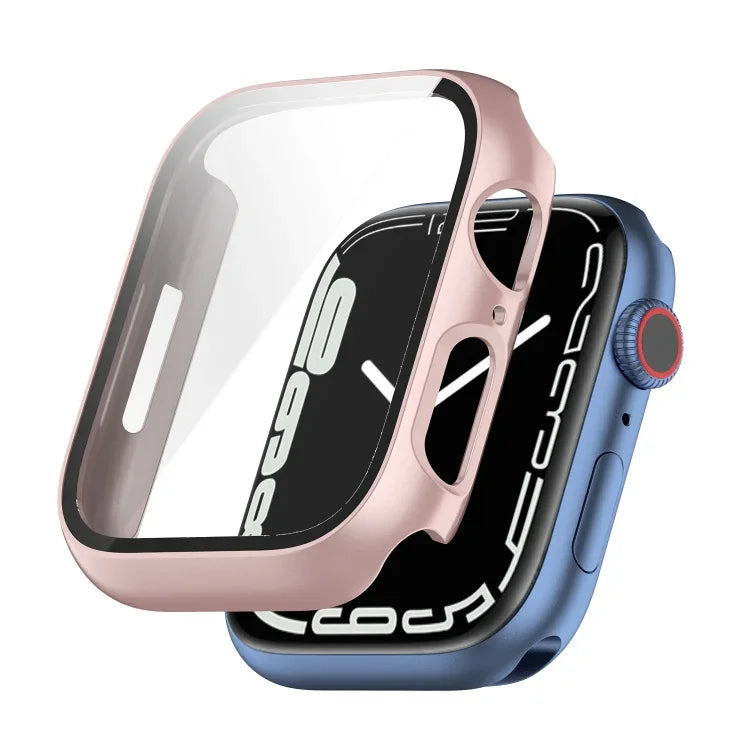 耐衝撃PC保護ケース 強化ガラスフィルム付き Apple Watch Series 9 / 8 / 7 45mm、Apple Watch Series 9 / 8 / 7 41mm対応