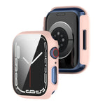 耐衝撃PC保護ケース 強化ガラスフィルム付き Apple Watch Series 9 / 8 / 7 45mm、Apple Watch Series 9 / 8 / 7 41mm対応