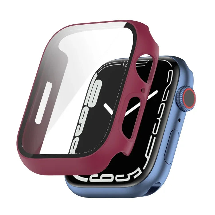 耐衝撃PC保護ケース 強化ガラスフィルム付き Apple Watch Series 9 / 8 / 7 45mm、Apple Watch Series 9 / 8 / 7 41mm対応