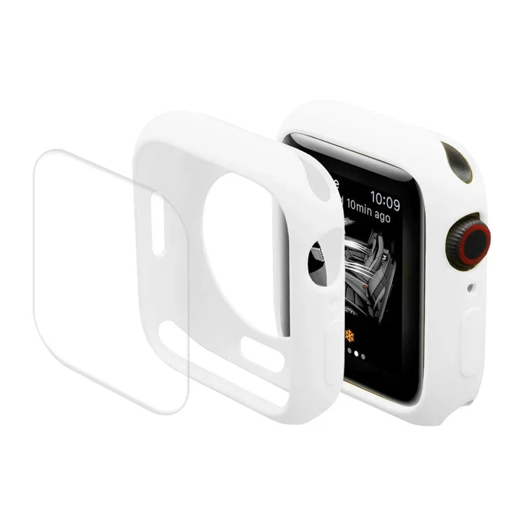 Apple Watch Series 7 41mm用 ENKAY Hat-Prince 保護TPUウォッチケース + フルカバレッジPETスクリーンプロテクターフィルム