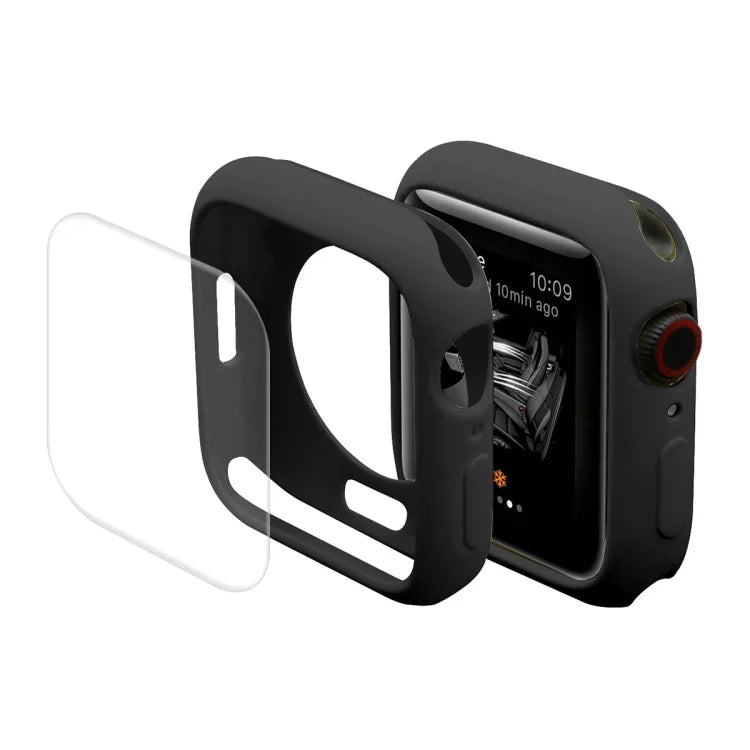 Apple Watch Series 7 41mm用 ENKAY Hat-Prince 保護TPUウォッチケース + フルカバレッジPETスクリーンプロテクターフィルム