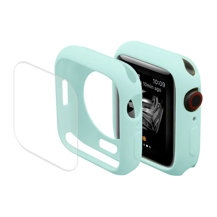 Apple Watch Series 7 41mm用 ENKAY Hat-Prince 保護TPUウォッチケース + フルカバレッジPETスクリーンプロテクターフィルム