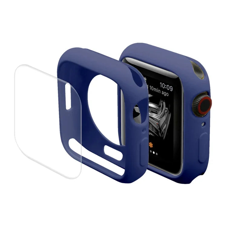Apple Watch Series 7 45mm用 ENKAY Hat-Prince 保護TPUウォッチケース + フルカバレッジPETスクリーンプロテクターフィルム
