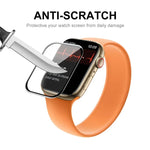 ENKAY Hat-Prince 3D曲面エッジ フルカバレッジ 強化ガラス HDスクリーンプロテクター フィルム Apple Watch Series 9 / 8 / 7 41mm用、1枚、2枚、5枚、10枚