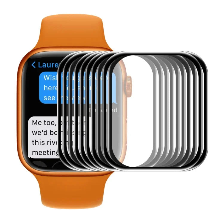 ENKAY Hat-Prince 3D曲面エッジ フルカバレッジ 強化ガラス HDスクリーンプロテクター フィルム Apple Watch Series 9 / 8 / 7 41mm用、1枚、2枚、5枚、10枚