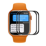 ENKAY Hat-Prince 3D曲面エッジ フルカバレッジ 強化ガラス HDスクリーンプロテクター フィルム Apple Watch Series 9 / 8 / 7 45mm用、1枚、2枚、5枚、10枚