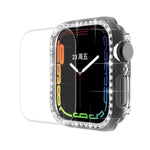 ENKAY Hat-Prince 電気めっきPCダイヤモンドウォッチケース + フルカバレッジ曲面PETスクリーンプロテクター フィルム Apple Watch Series 7 45mm用