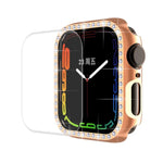ENKAY Hat-Prince 電気めっきPCダイヤモンドウォッチケース + フルカバレッジ曲面PETスクリーンプロテクター フィルム Apple Watch Series 7 41mm用