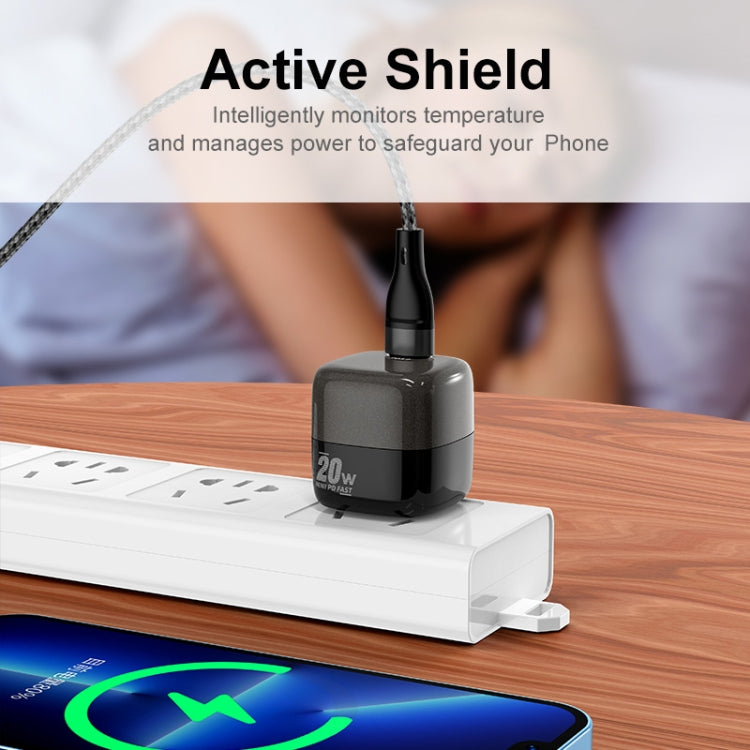 ENKAY APQ-011 ミニPD 20W USB-C / Type-Cポート高速チャージャー、USプラグ