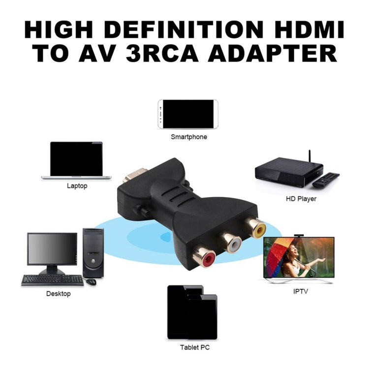 金メッキ HDMI オスから3 RGB RCA ビデオオーディオアダプター AV コンポーネントコンバーター DVD プロジェクター用、HDMI