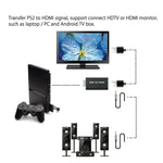 PS2 から HDMI ビデオコンバーター 3.5mm 出力付き