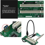 PCIe からデュアル PCI スロットアダプターカード USB 3.0 拡張カード
