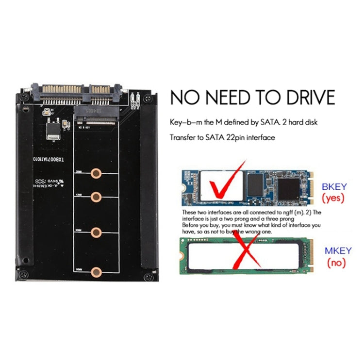 M.2 から SATA3.0 拡張カード 22ピンアダプター 2.5インチ SSD インターフェース変換カード