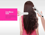K-SKIN ポータブル充電式ヘアストレートナー カーラー セラミックアイロン スタイリングツール コードレス 温度調節可能 速熱