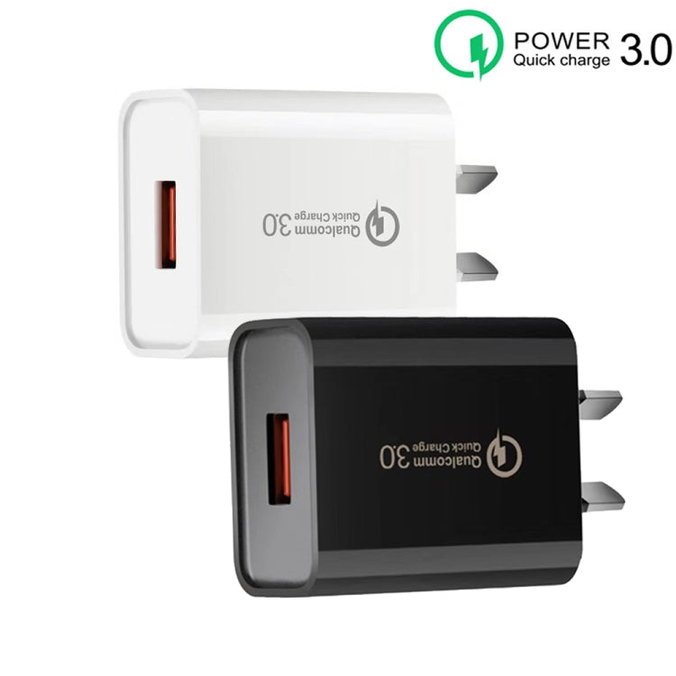 CA-25 QC3.0 USB 3A 急速充電器 USB to 8ピンデータケーブル付き、AUプラグ、AUプラグ + 8ピンケーブル