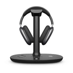 B-15A 4-in-1 ヘッドセットホルダー ワイヤレス充電器 スマートフォン＆iWatch＆AirPods対応