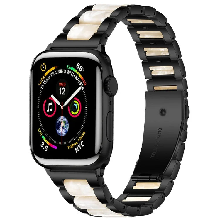 メタル＋レジン ウォッチバンド Apple Watchシリーズ用、7 41mm / 6&SE&5&4 40mm / 3&2&1 38mm、7 45mm / 6&SE&5&4 44mm / 3&2&1 42mm